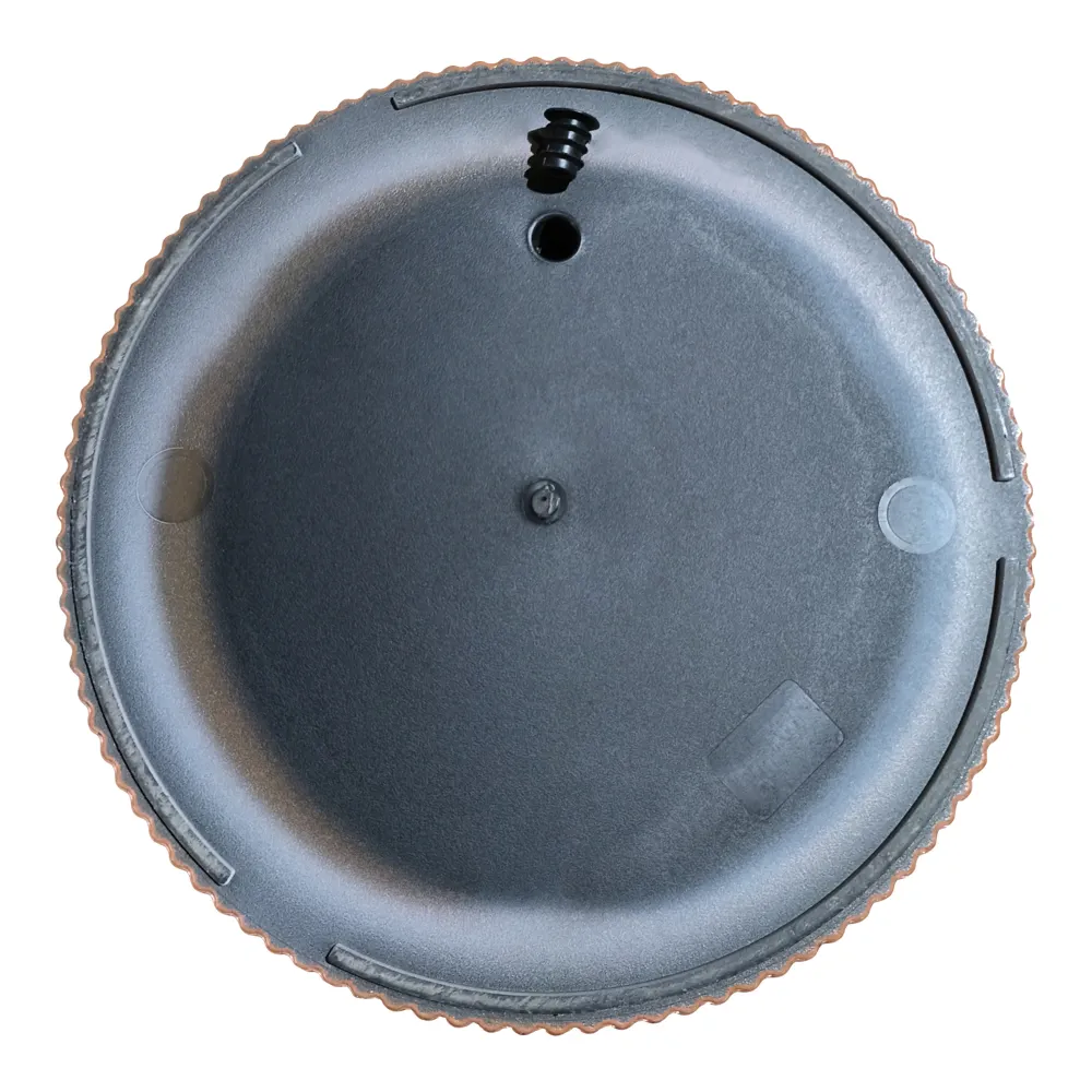 Verve Vertical Ribs Oval Plastic Pot (35 cm, Brown)