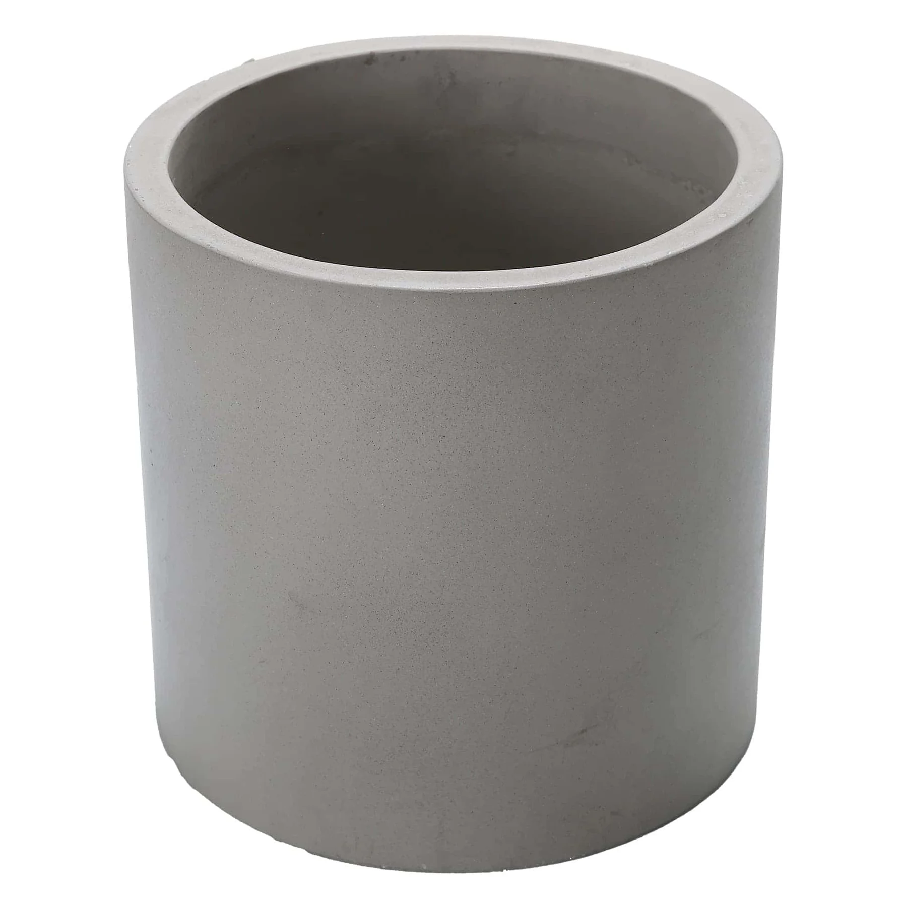 Romulo Fiber Concrete Plant Pot W/Wooden Base (30 x 30 x 30 cm, Light Concrete)