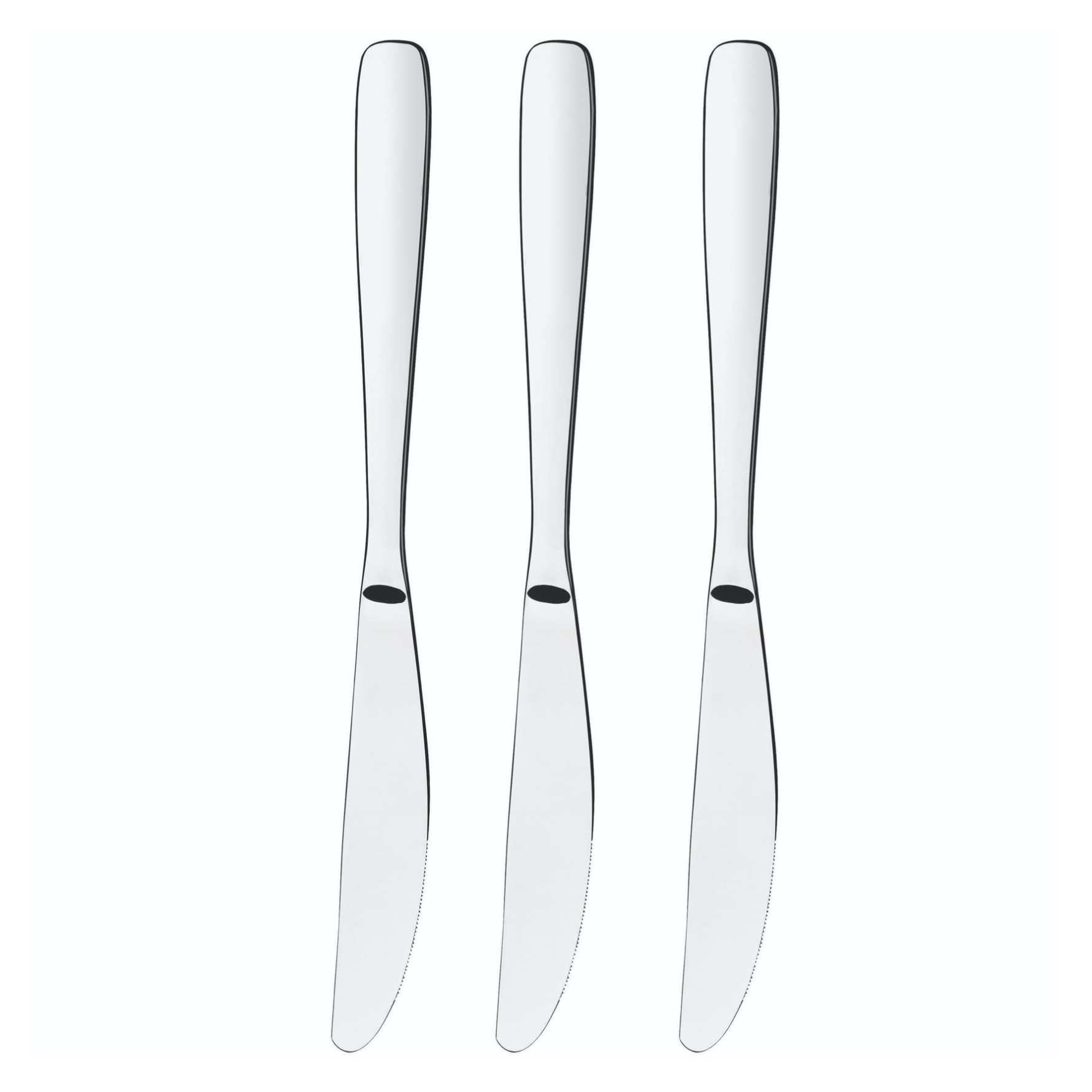 Tramontina Amazonas Stainless Steel Dessert Knife Set (19.8 x 1.8 x 0.3 cm, 3 Pc.)