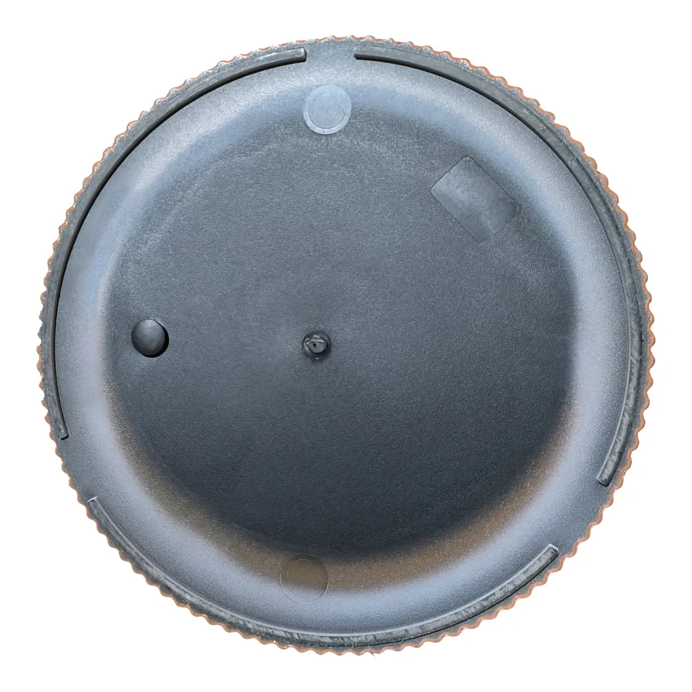 Verve Vertical Ribs Oval Plastic Pot (35 cm, Brown)