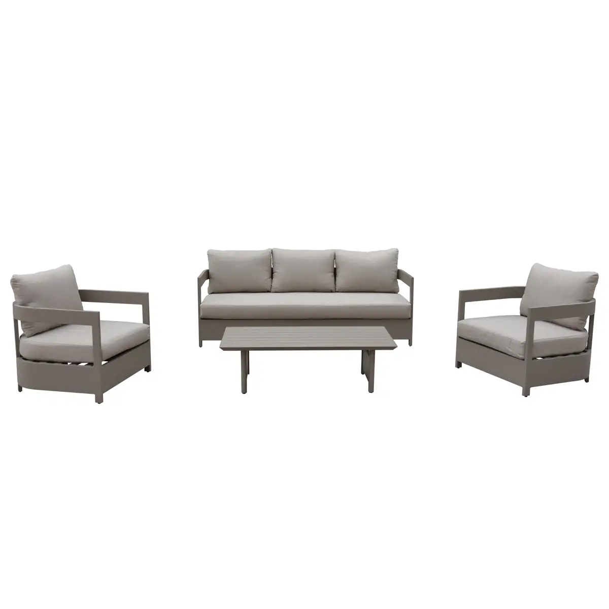 Rovaniemi 5-Seater Aluminum Outdoor Sofa Set (203 x 80 x 67 cm)