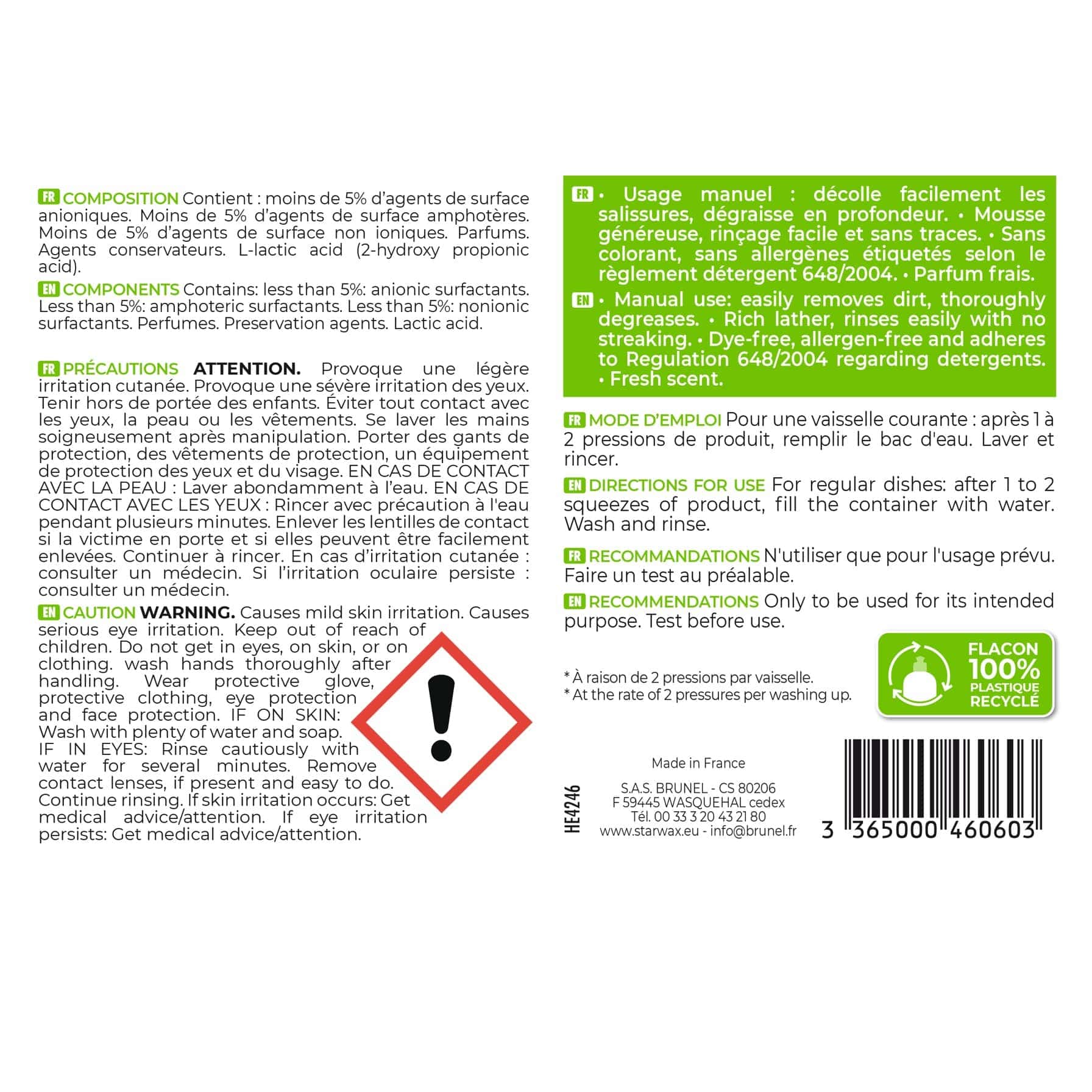 Starwax Concentrated Dishwasher (500 ml)