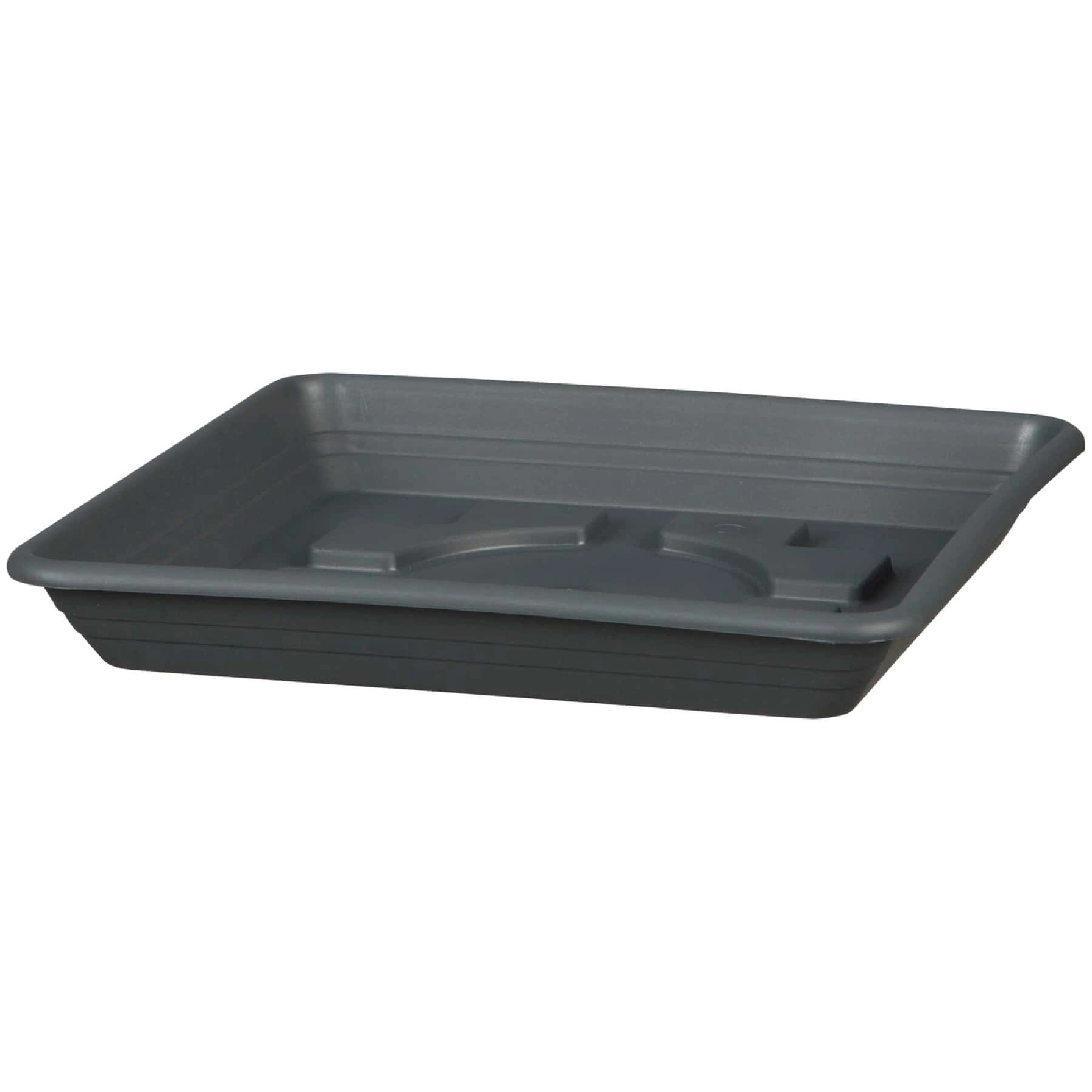 Scheurich Lara Square Plastic Saucer (39.9 x 39.9 x 5.3 cm, Gray)