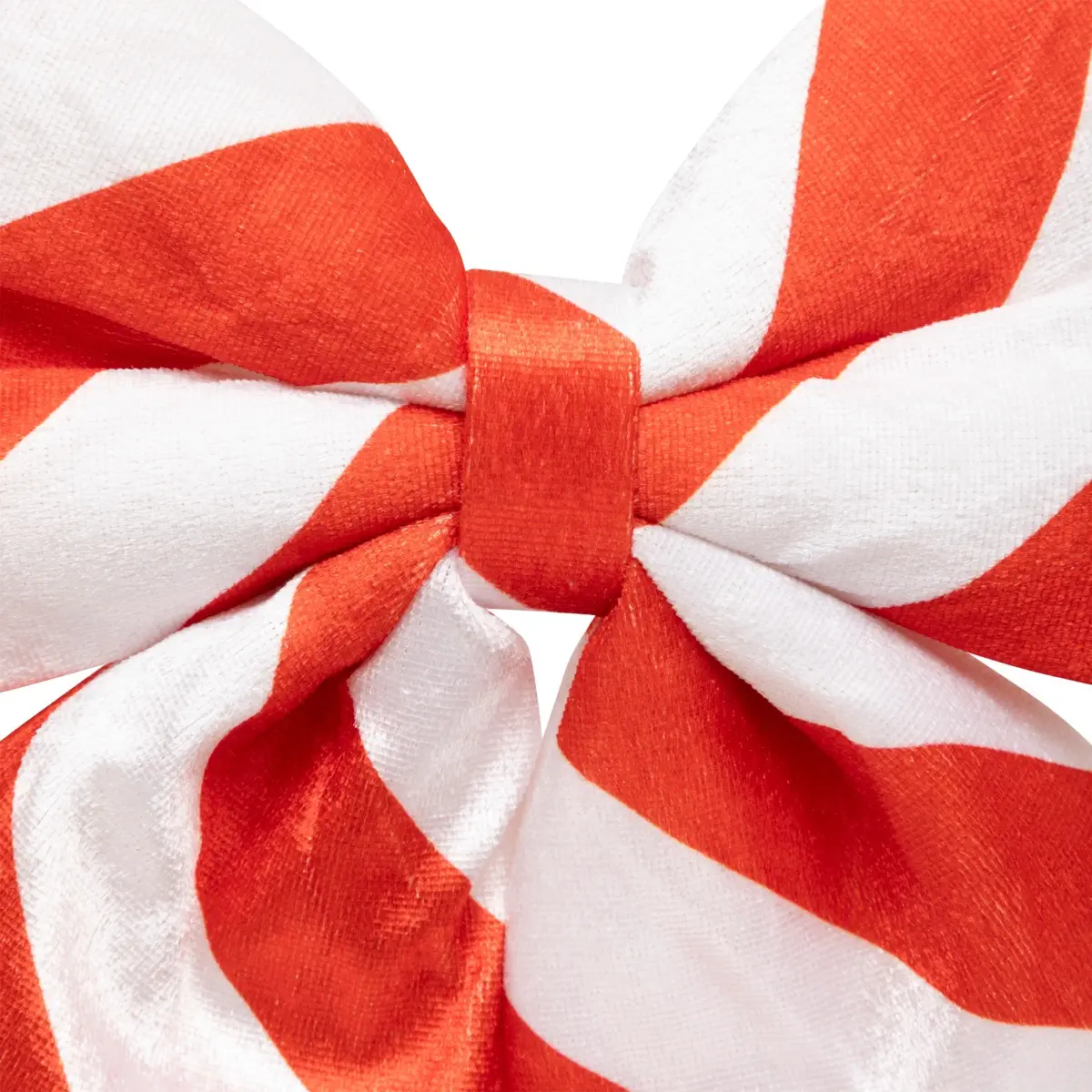 Bow W/Red Stripes (White, L 20 x W 2 x H 24 cm)
