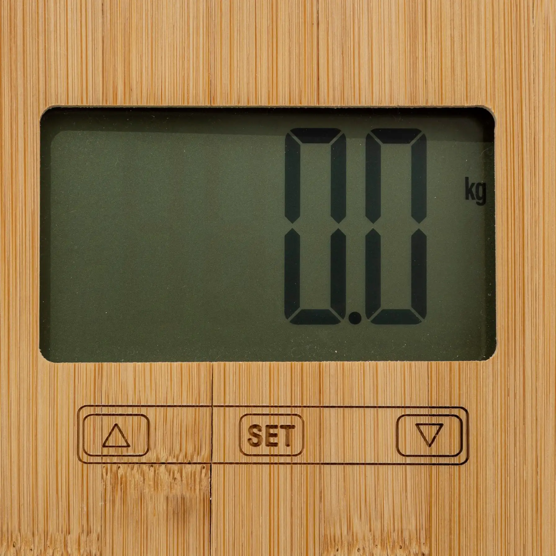 5Five Bamboo Digital Weighing Scale (28 x 28 x 3 cm, Natural)
