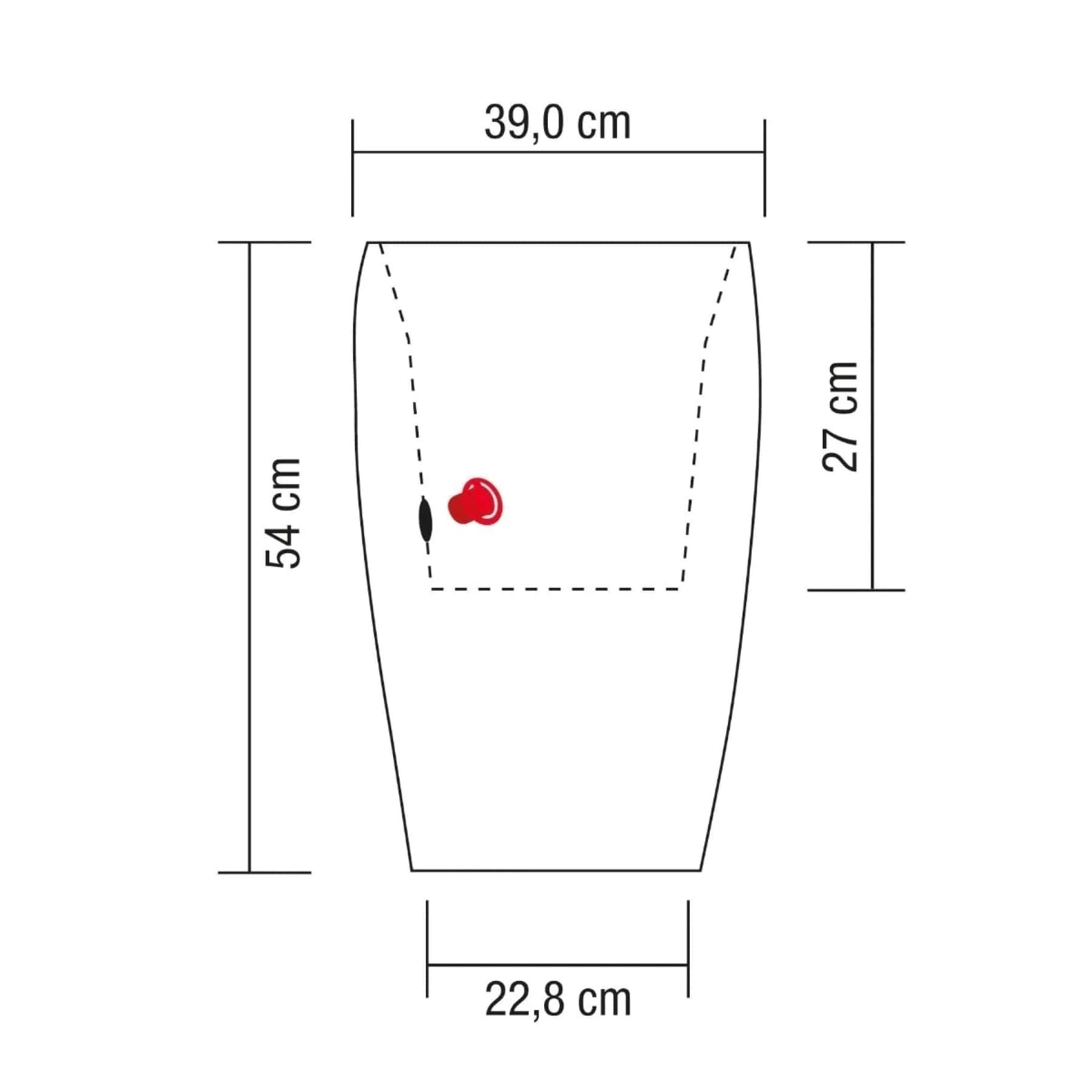 Scheurich Barceo High Plastic Plant Pot (39 x 54 cm, Gray)