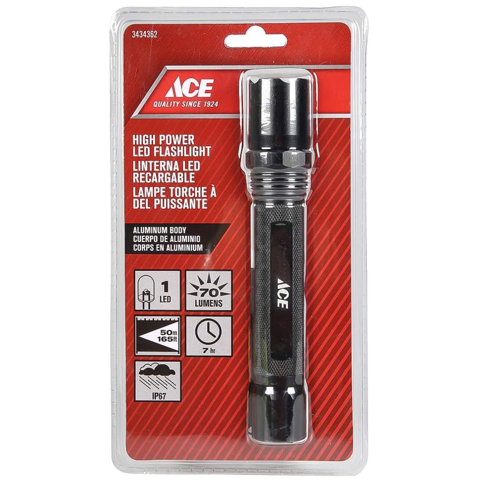 Ace Battery Operated LED Flashlight (7 Hours, 70 Lumens)