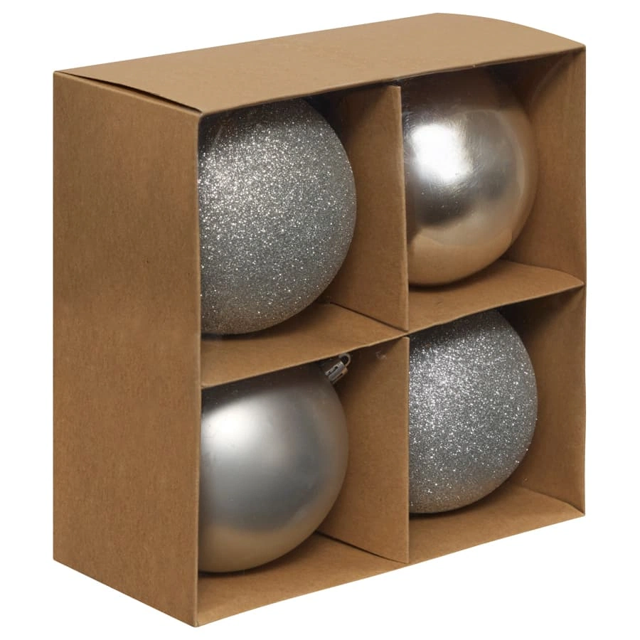Christmas Ball (Silver, 4 Pc.)