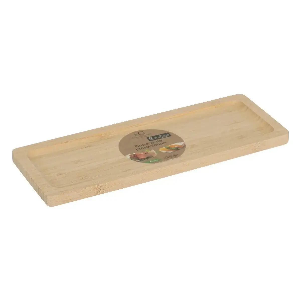 SG Rio Bamboo Rectangle Serving Plate (30 x 11 x 1.6 cm, Beige)