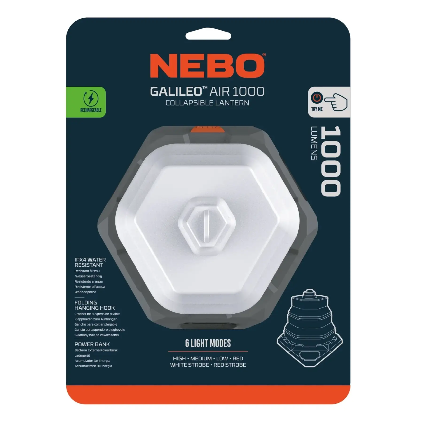 Nebo Galileo Air Collapsible Lantern (1000 lm)