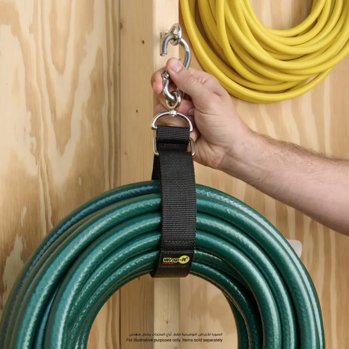 Wrap-It Hook n Hang Storage Stap (Black, 45.7 cm)