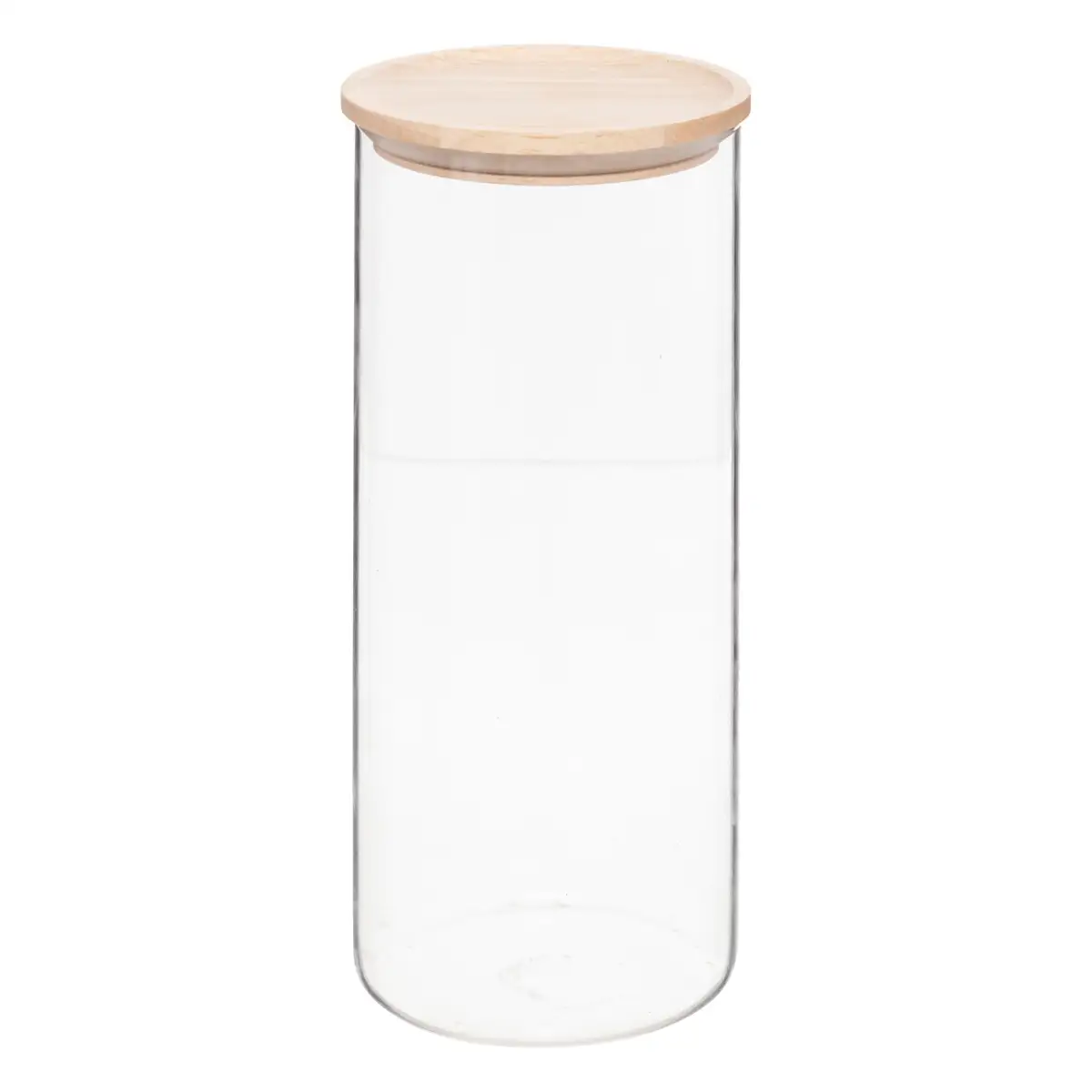 5Five Airtight Glass Jar with Wooden Lid Set (3 Pcs)