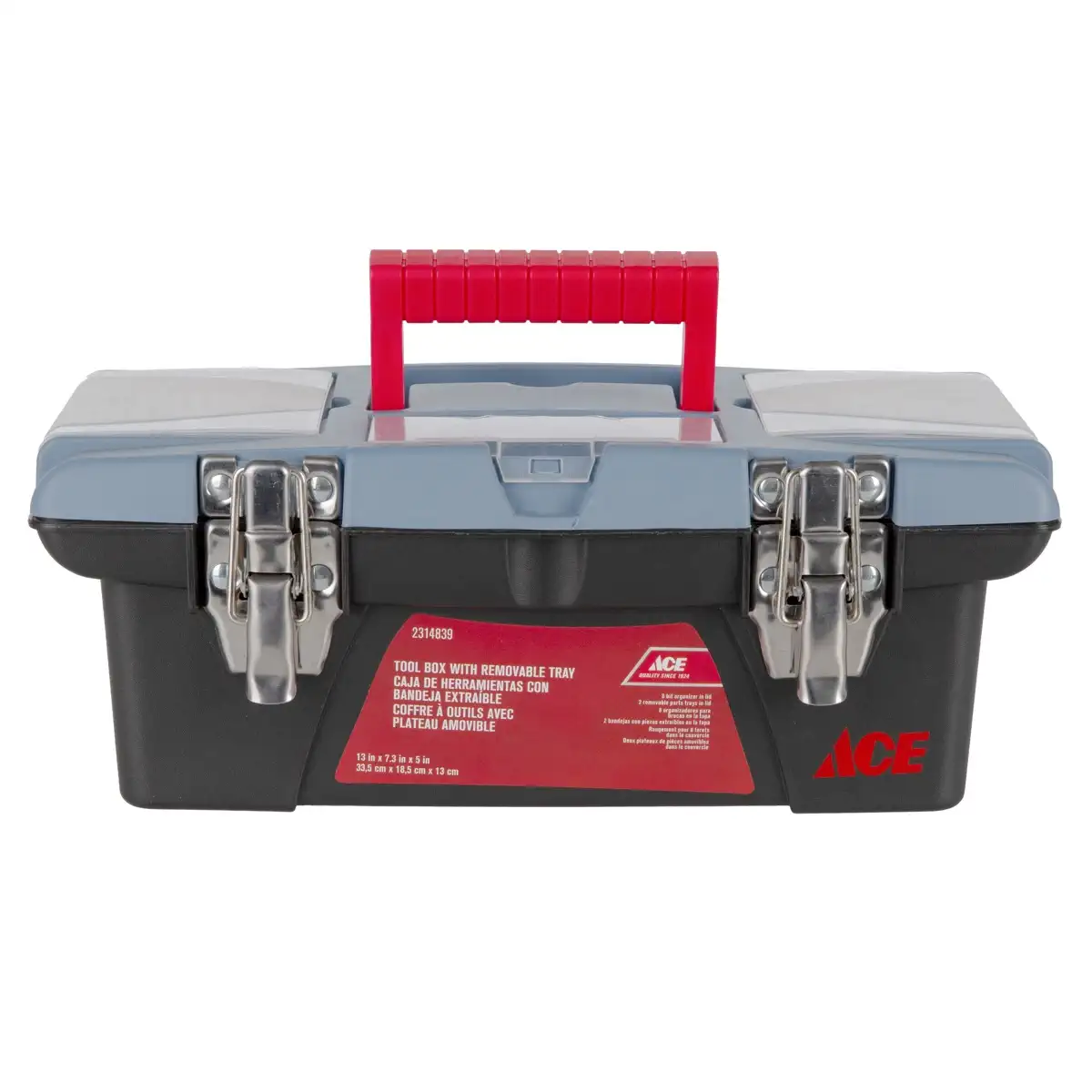 ACE Plastic Tool Box (16 x 35 x 35 cm, Red)