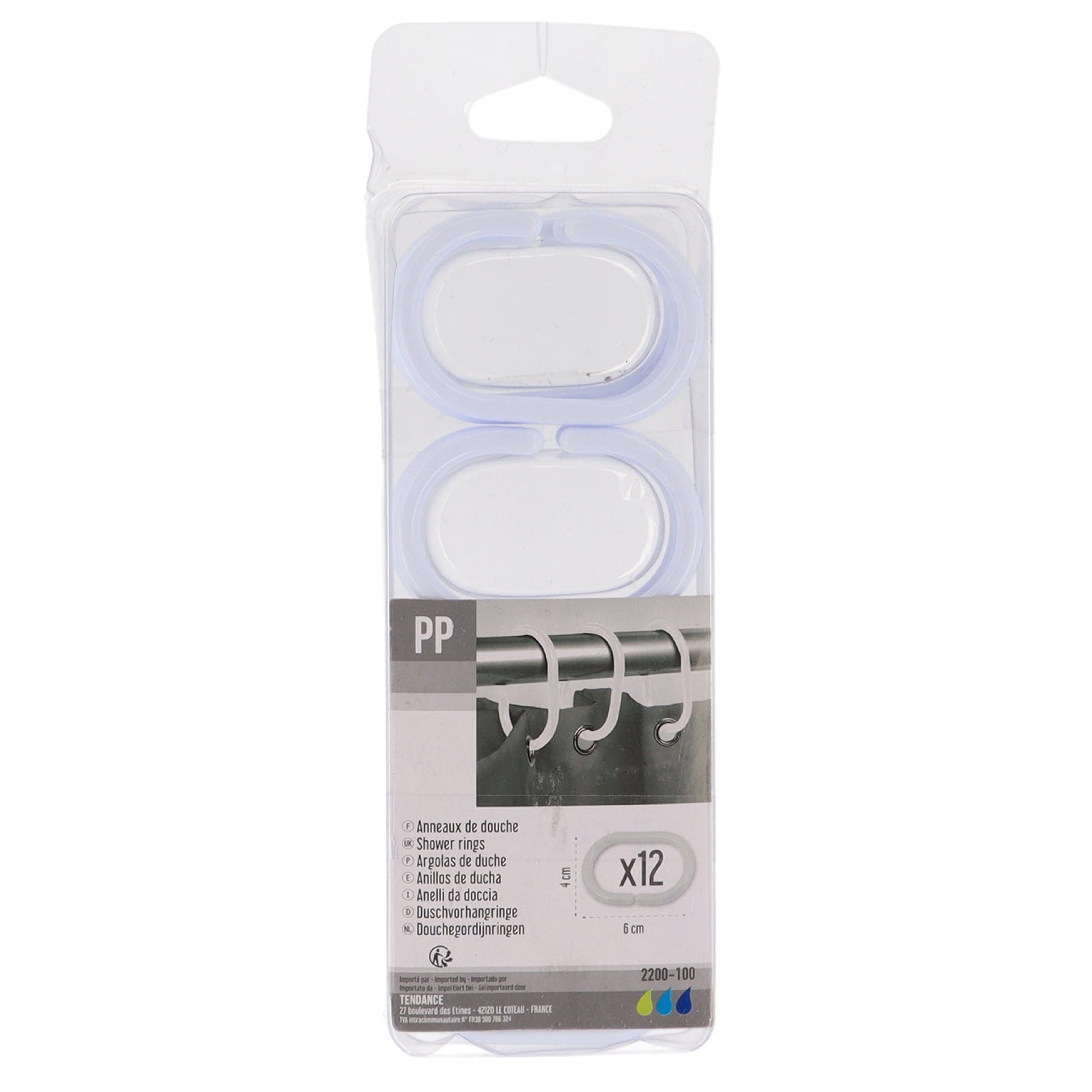 Tendance Polypropylene Curtain Rings Set (12 pc.)