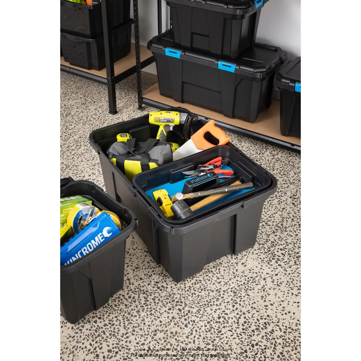 Inabox Iron Series Heavy Duty Container (100 L, 778 x 528 x 378 mm) 