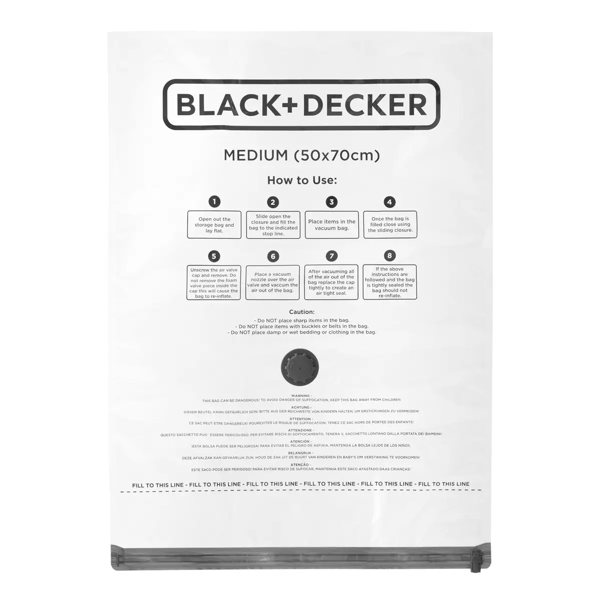 Black+Decker Vacuum Storage Bag  (50 x 70 cm, Medium)