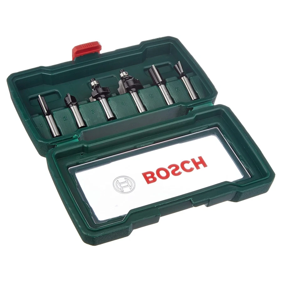 Bosch Tungsten-Carbide Router Bit Set (6 Pc.)