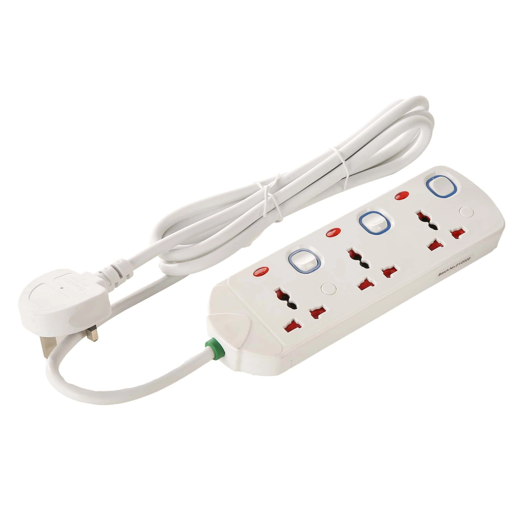 Oshtraco 3 Way Universal Extension Cord (2 m)