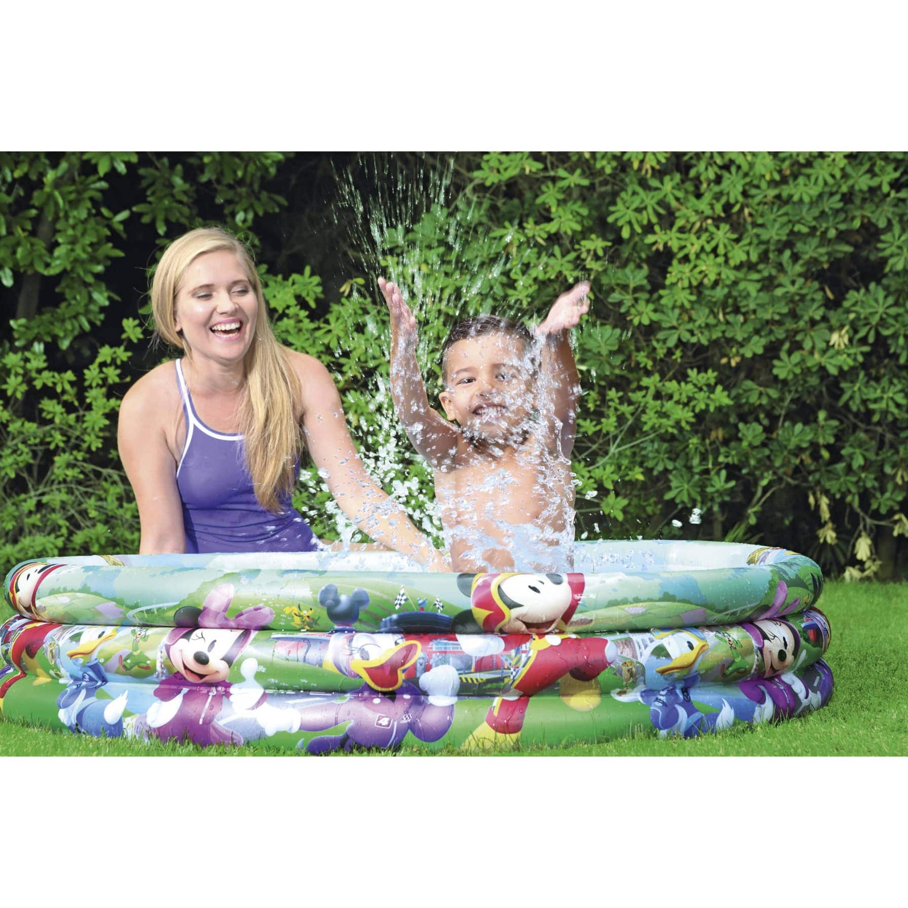 Bestway 3-Ring Mickey Inflatable Pool (122 x 122 x 25 cm)