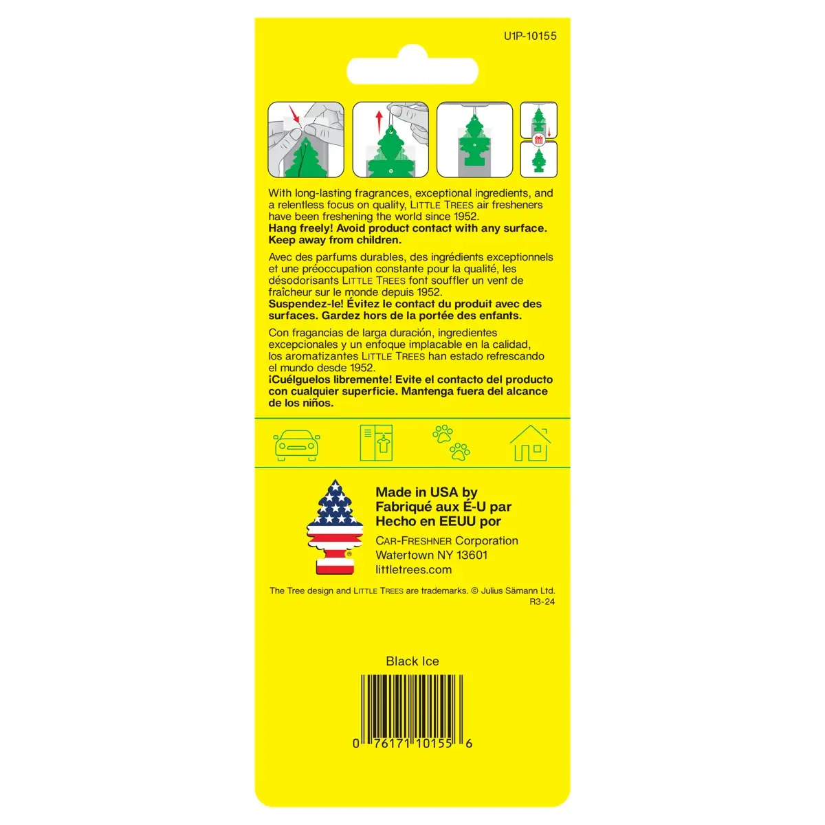Little Trees Paper Air Freshener (Black Ice Scent)