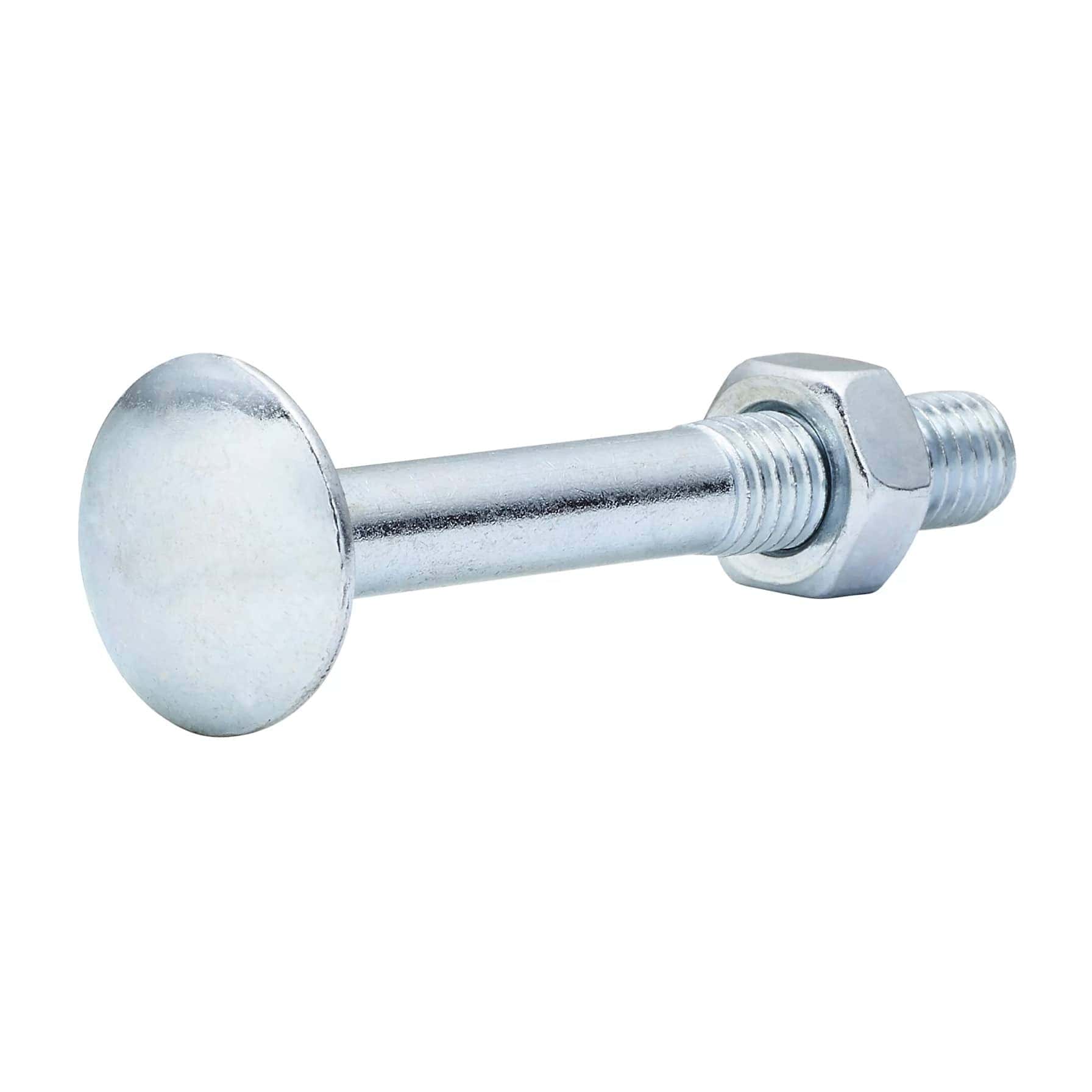 Diall Zinc-Plated Carbon Steel Square Coach Nut & Bolt Pack (M8 x 60 mm, 10 Pc.)
