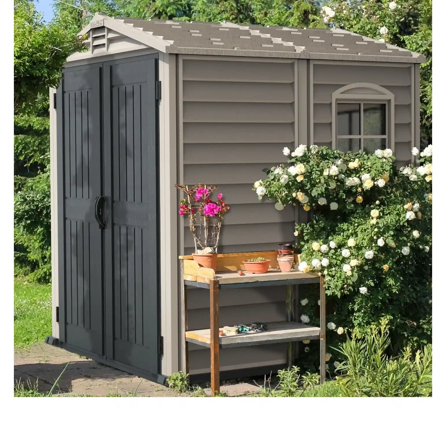 Cosmoplast Duramax StoreMate Plus Vinyl Garden Shed (182.88 x 182.88 cm)