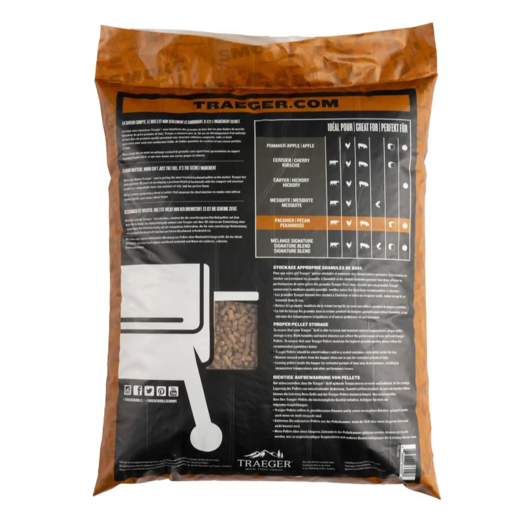 Traeger Pecan Pellets (9 kg)
