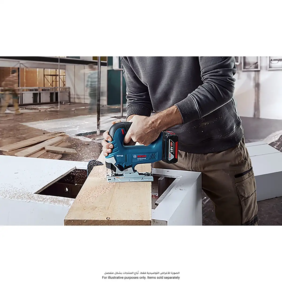 Bosch D-Grip Jigsaw with Anti-Splinter Guard, GST185 Li (18 V) 