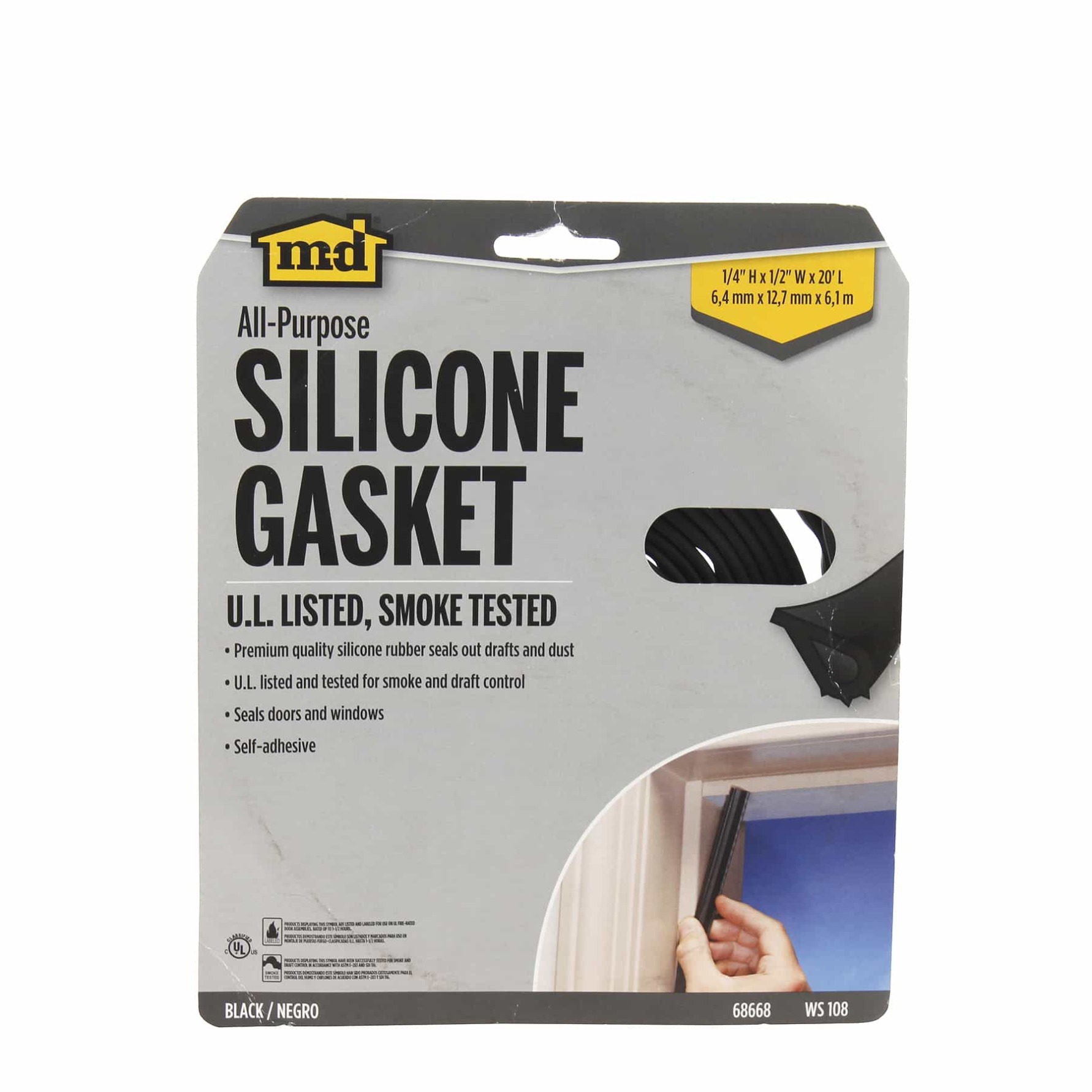 M-D Silicone Door Seal (1.27 x 610 cm)