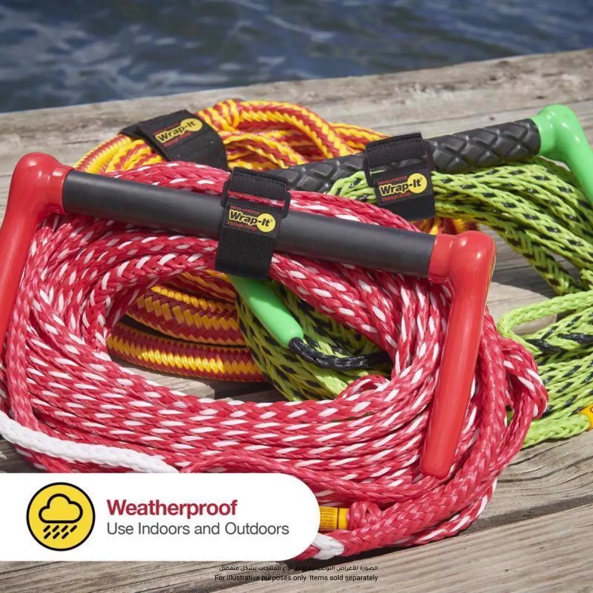 Wrap-It Super Stretch Storage Straps Pack (Black,  22.8 cm, 5 Pc.)