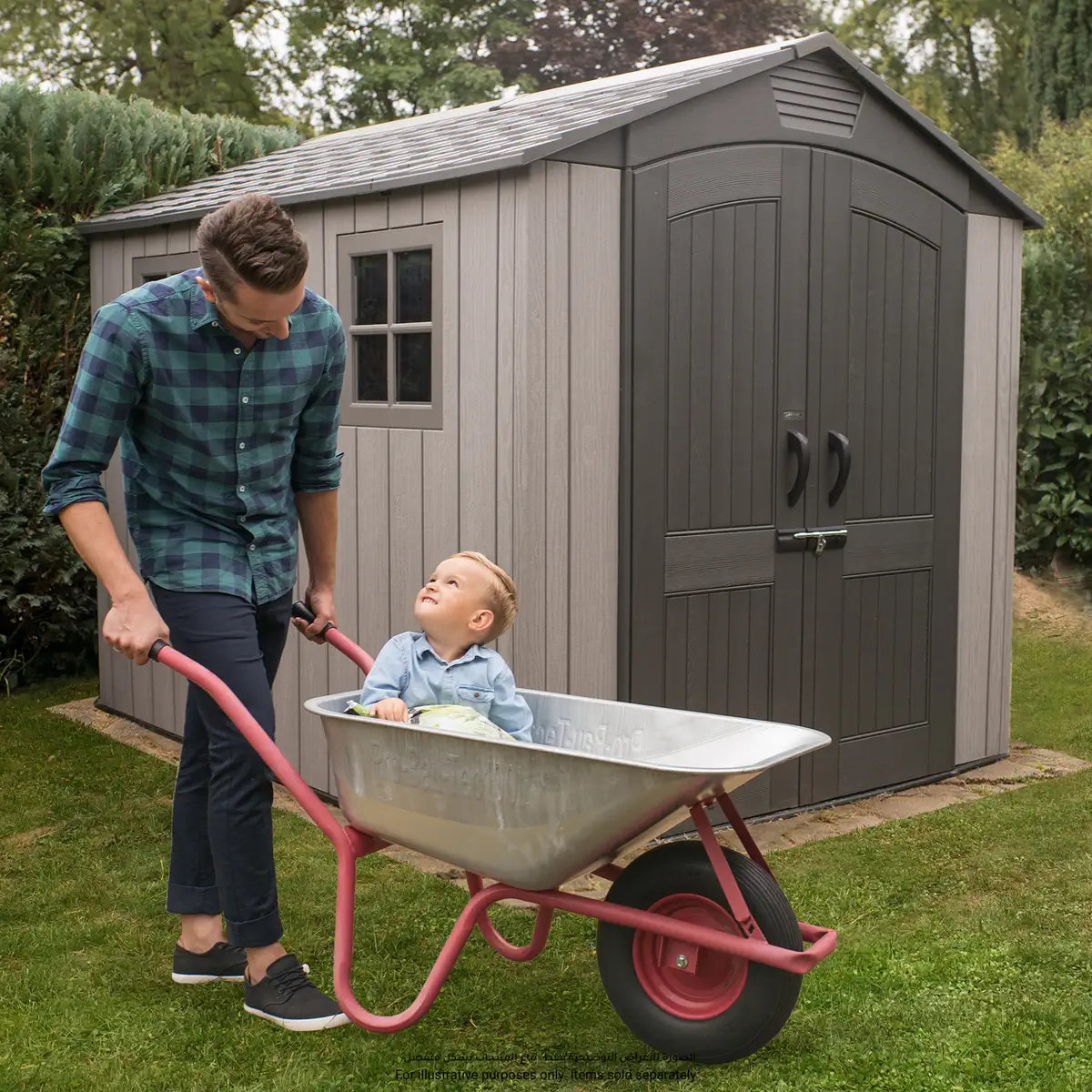 Lifetime Rough Cut Storage Shed with 2 windows (213 x 280 x 228)