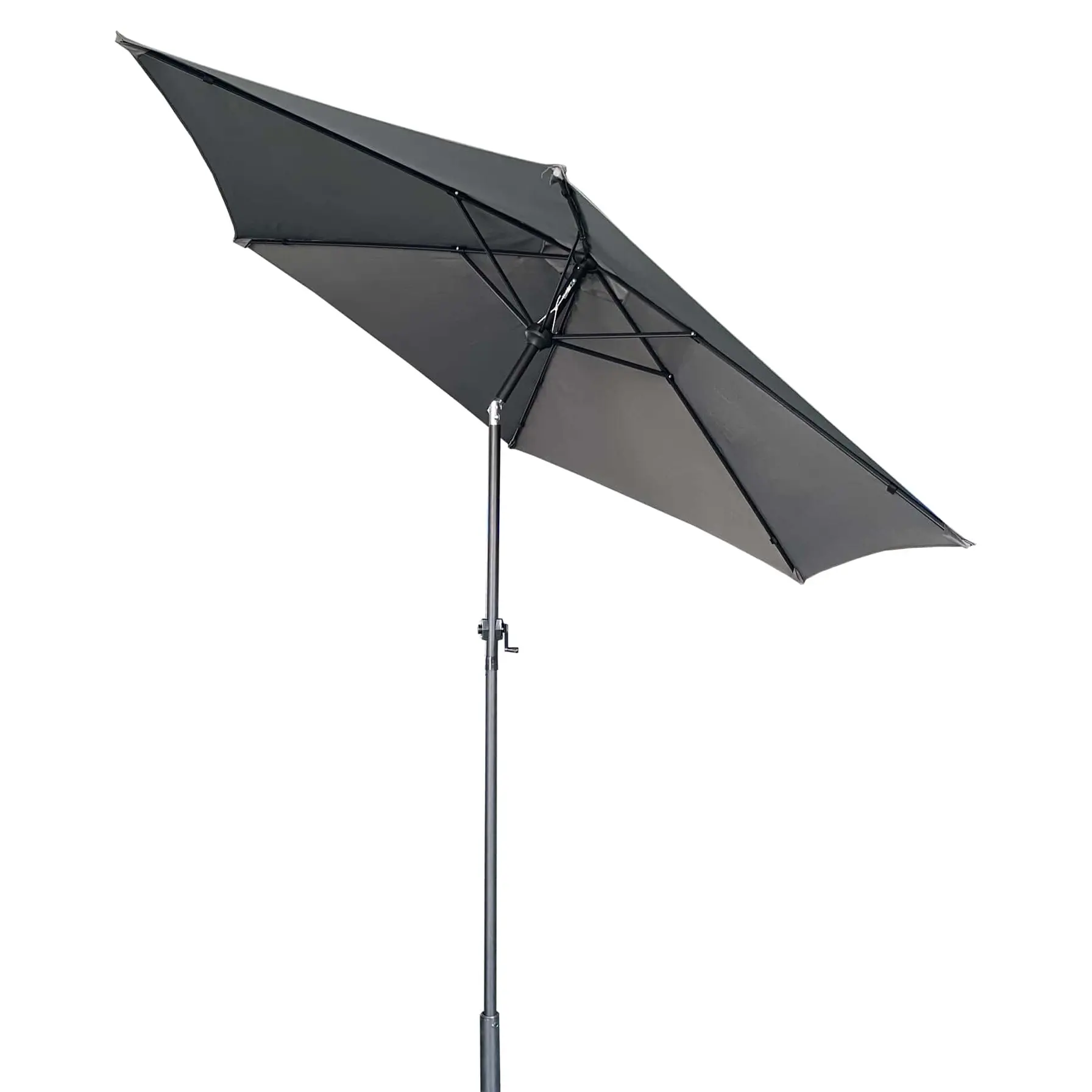 Living Accents Logan Steel Crank Umbrella (2.7 x 2.4 m, Gray)