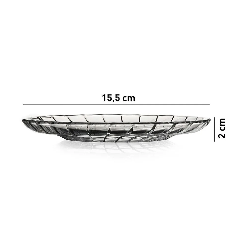 Pasabahce Bouquet Glass Dessert Plates Set (4 Pc.)