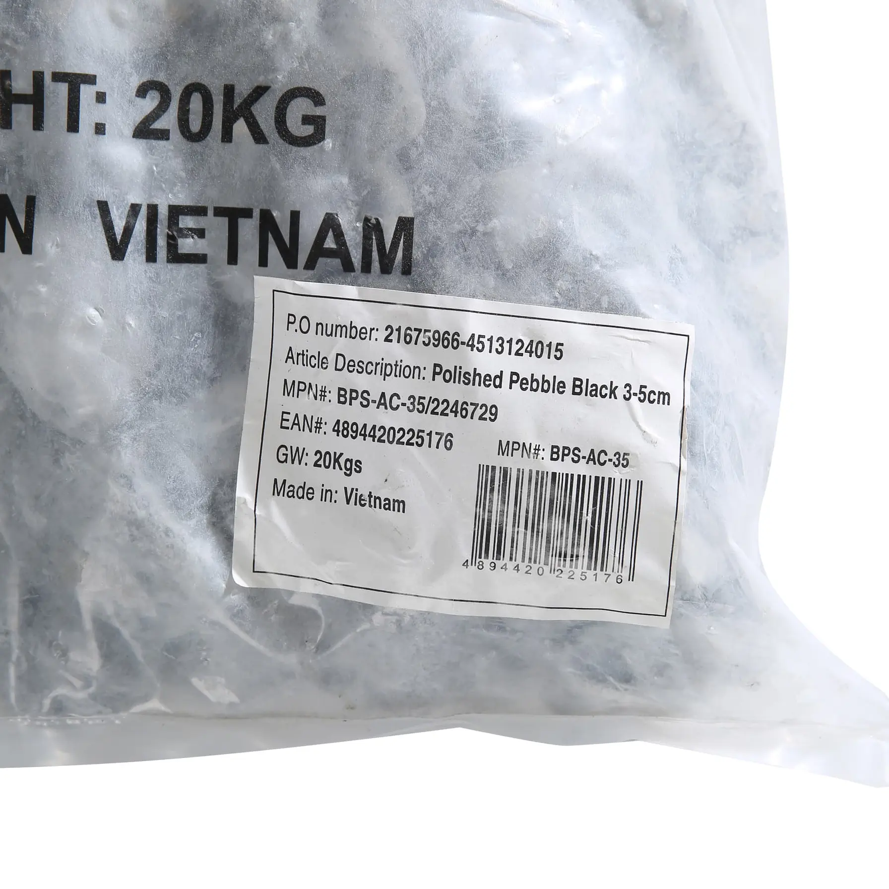 Ace Black River Pebble Pack (3-5 cm, 20 kg)