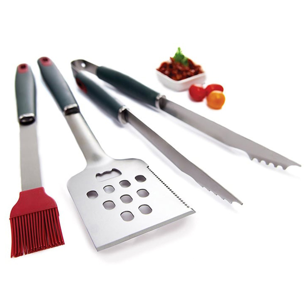 Grillpro Stainless Steel BBQ Tool Set W/Resin Handles (3 Pc.)