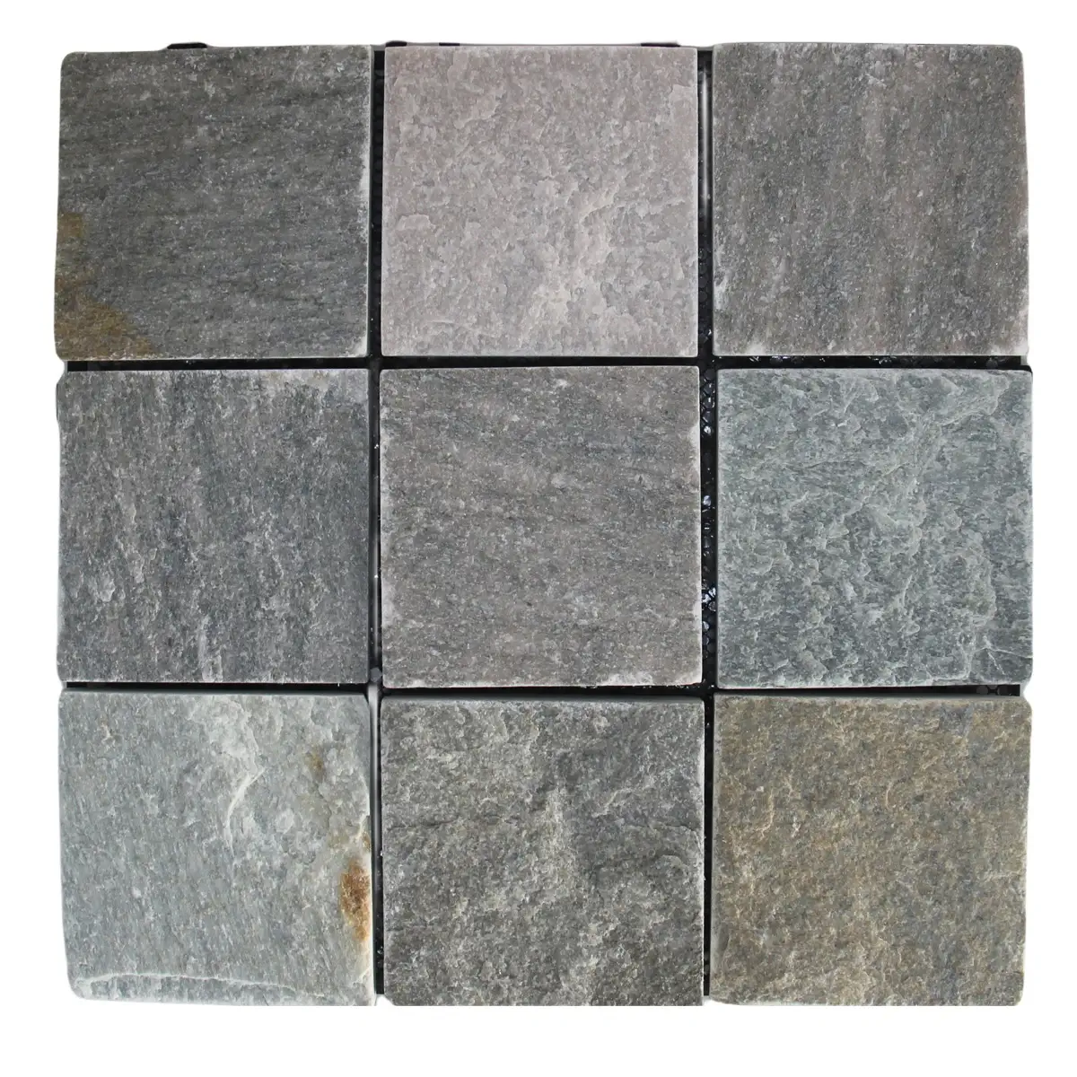 Floor Decking Nature Stone & PP Base Tiles, JY-S-S9C (30 x 30 x 2 cm, 6 Pc.)