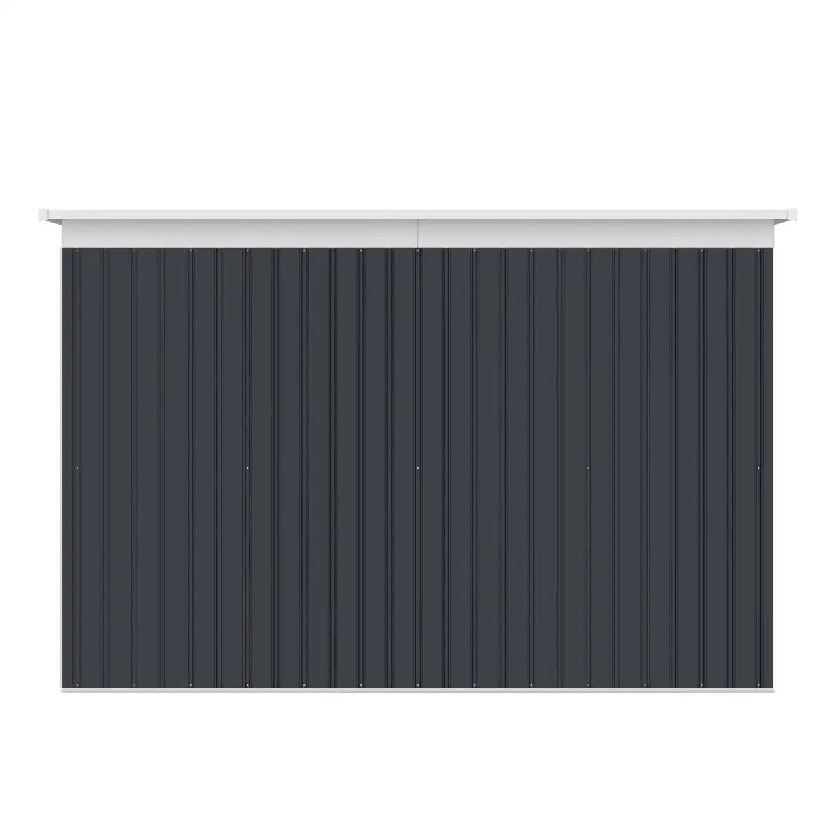 Bella B Galvanized Metal Shed (279 x 142 x 184 cm)