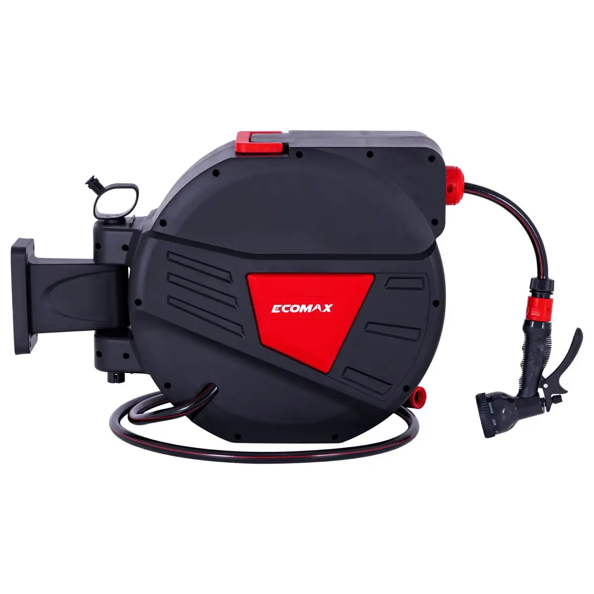 Ecomax Auto-Retracts Garden Hose Reel W/Adjustable Wall Mount (30 m)