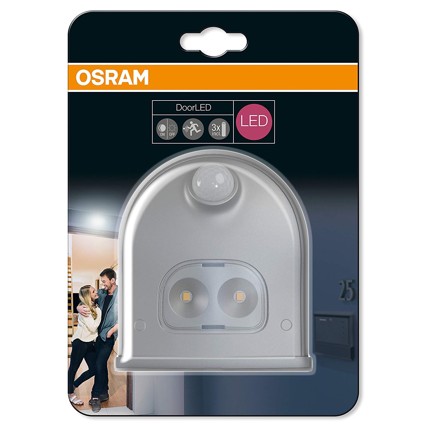 Osram DoorLED Down IP54 Light W/Sensor (0.55 W, Cool White)