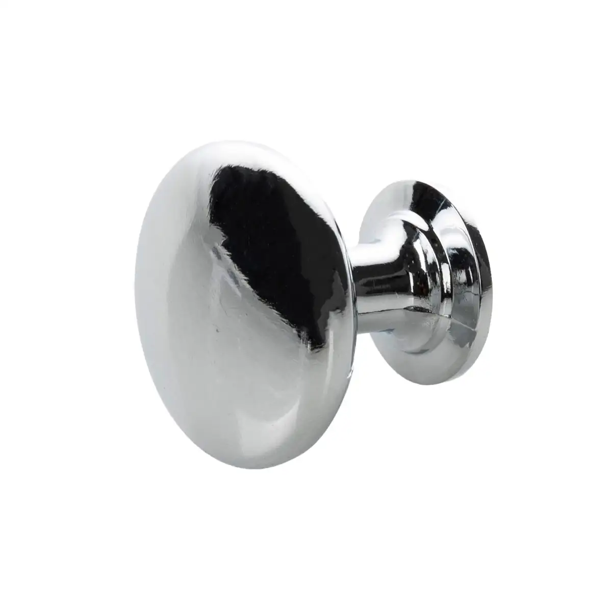 Mkats Flat Zinc Alloy Drawer Knob (3 cm, Silver)