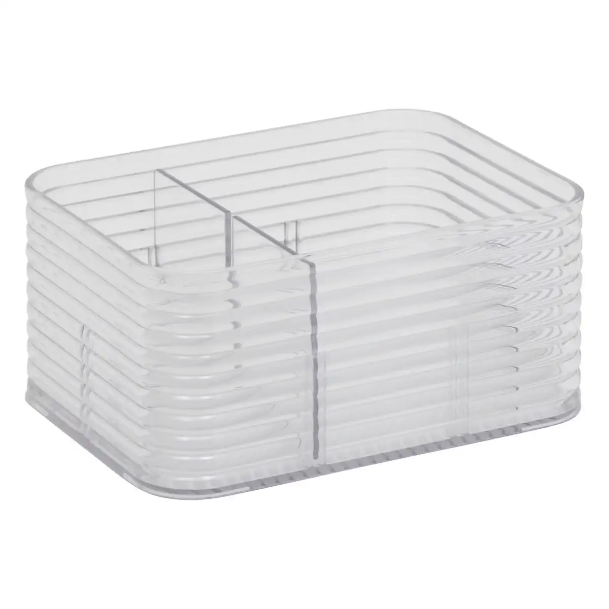 5Five Plastor Storage Box with 6 Compartments Small (Grey)