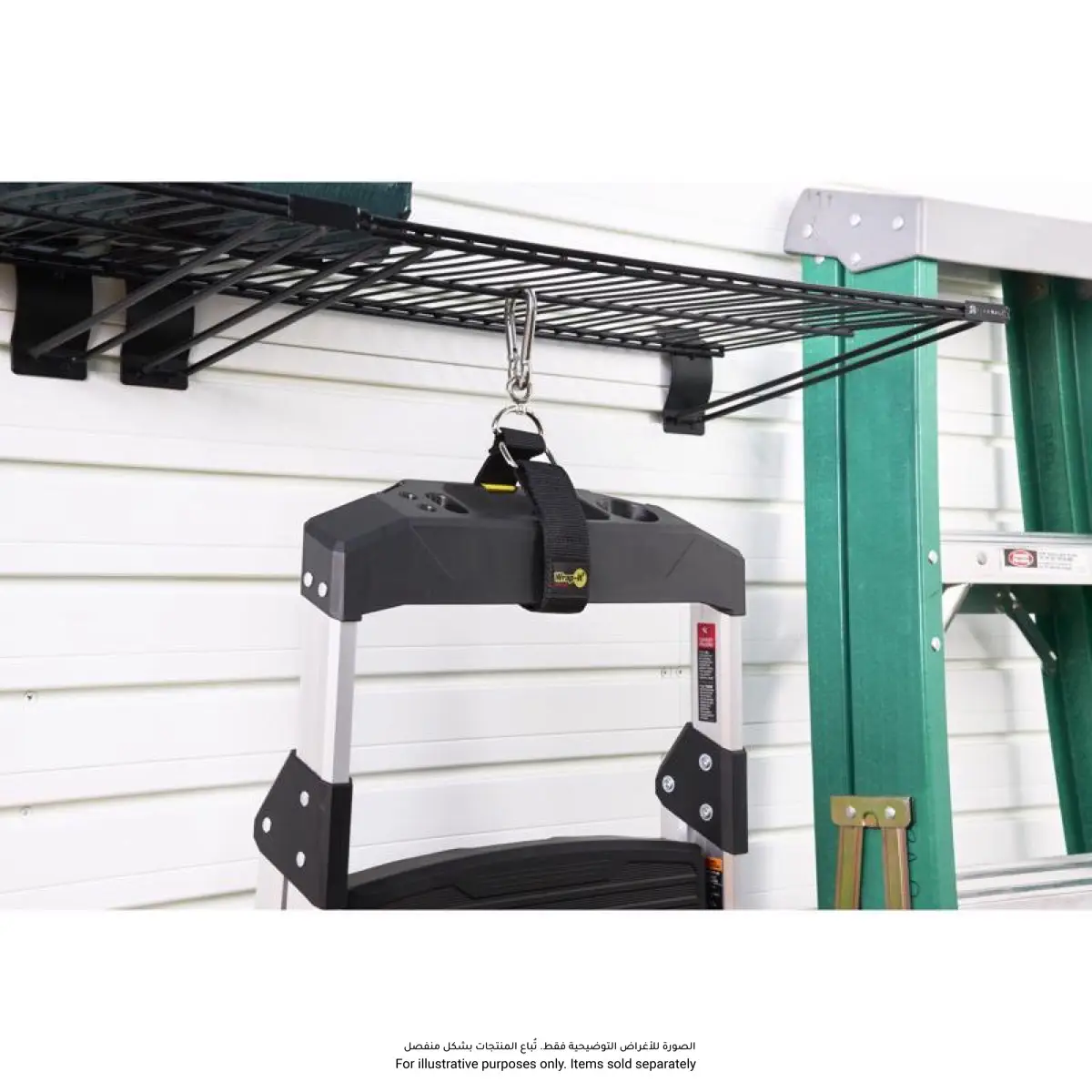 Wrap-It Hook n Hang Storage Stap (Black, 45.7 cm)