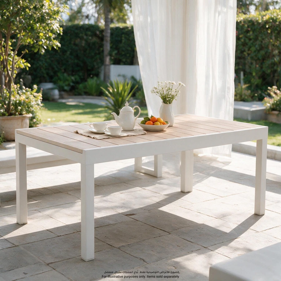 Extendable Aluminum Dining Table (190 - 304 cm)