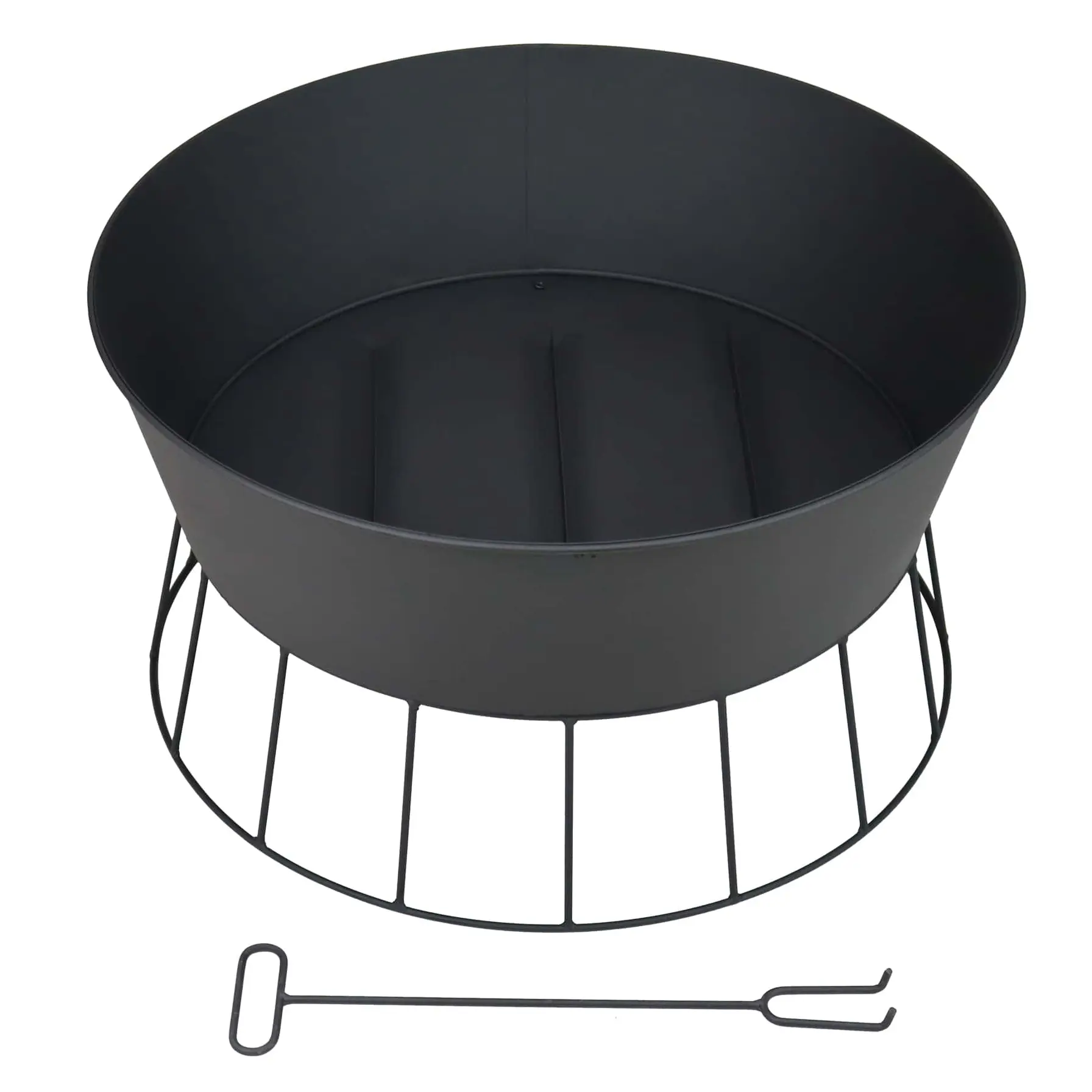 Round Steel Fire Pit W/Base (57 x 57 x 31.5 cm)